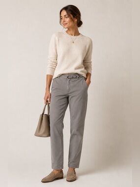 Brunello cucinelli cotton grey pants